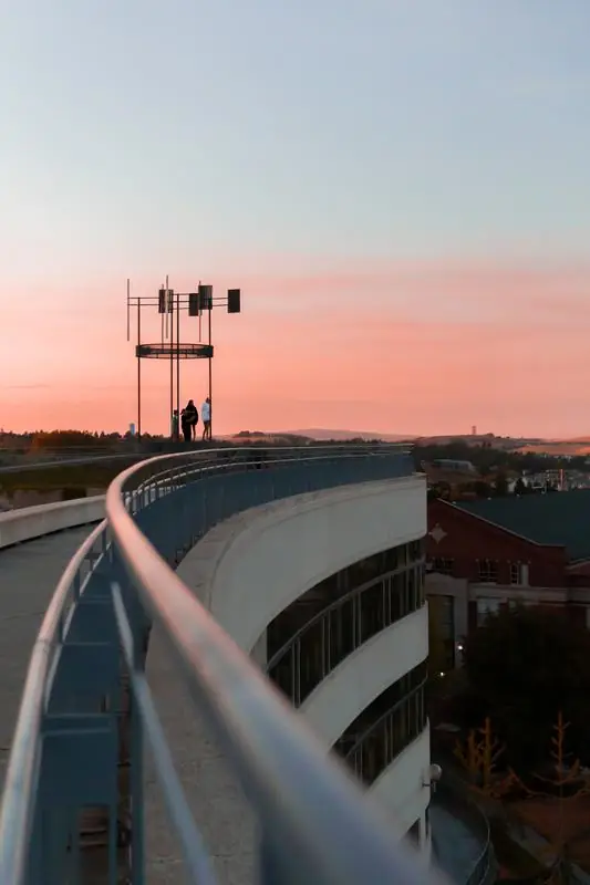 Rooftop at sunset