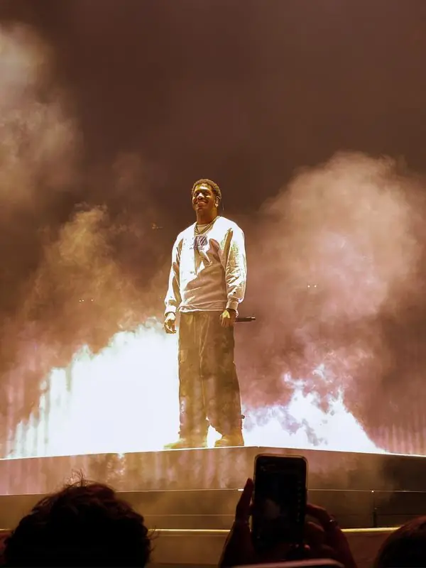 Performer with smoke effects