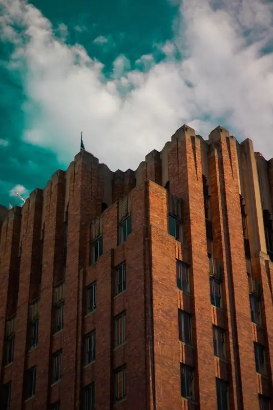 Art Deco brick building